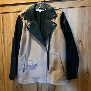 Lovers and friends, biker jacket foe leather fleece appears like suede